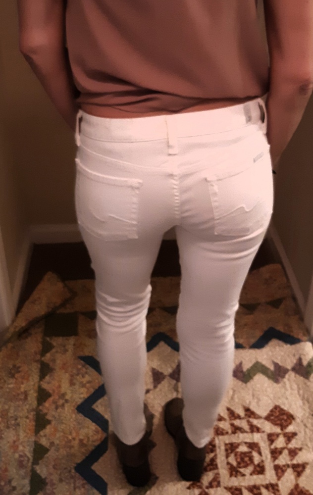 7 for all Mankind White skinny jeans - Picture 2 of 6